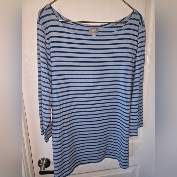 J. Jill Tops - Jjill Striped Blue Coastal Grandma Women's Top Sz Xl